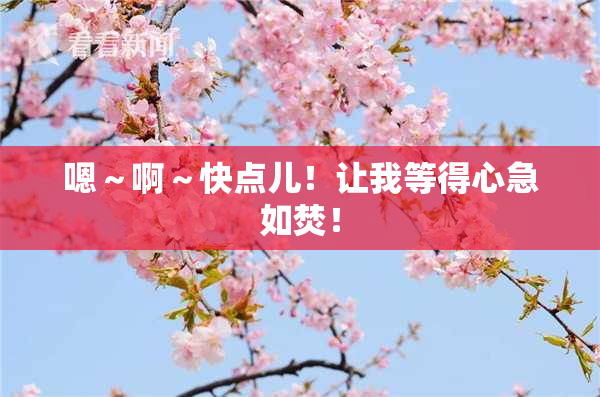 嗯～啊～快点儿！让我等得心急如焚！