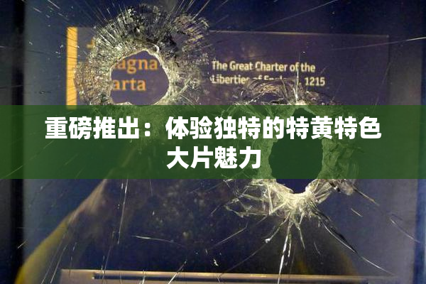 重磅推出：体验独特的特黄特色大片魅力