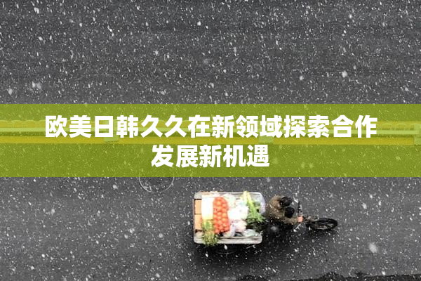欧美日韩久久在新领域探索合作发展新机遇