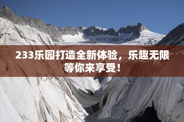 233乐园打造全新体验，乐趣无限等你来享受！