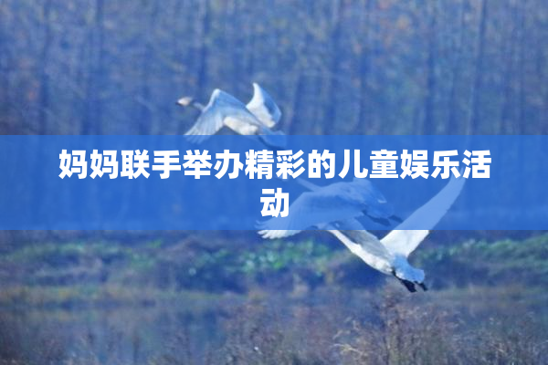 妈妈联手举办精彩的儿童娱乐活动