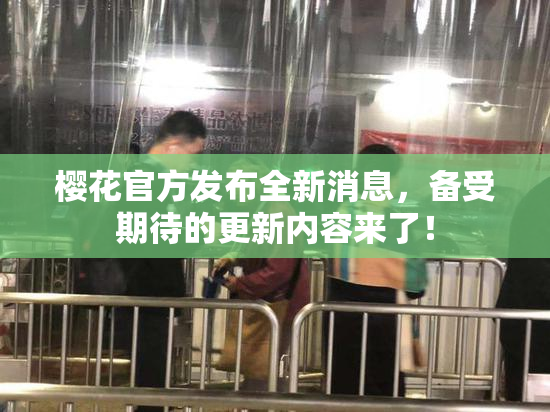 樱花官方发布全新消息，备受期待的更新内容来了！