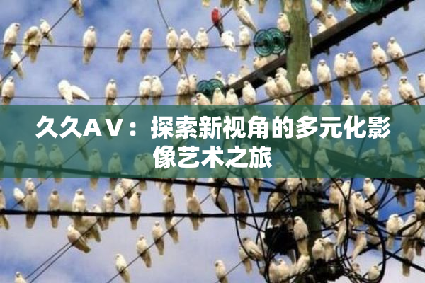 久久AⅤ：探索新视角的多元化影像艺术之旅