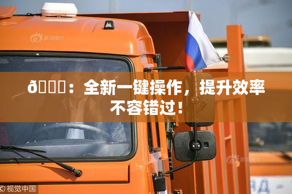 🔞：全新一键操作，提升效率不容错过！