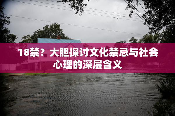 18禁？大胆探讨文化禁忌与社会心理的深层含义