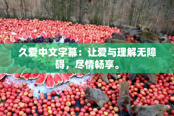久爱中文字幕：让爱与理解无障碍，尽情畅享。