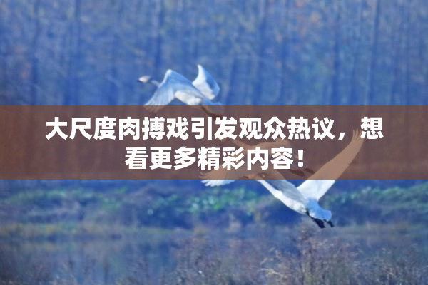 大尺度肉搏戏引发观众热议，想看更多精彩内容！