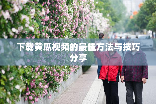 下载黄瓜视频的最佳方法与技巧分享