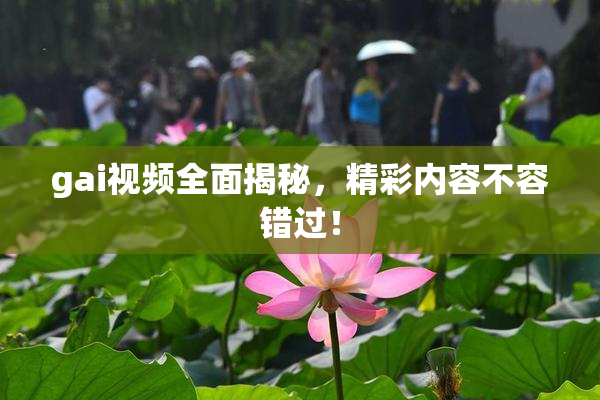 gai视频全面揭秘，精彩内容不容错过！
