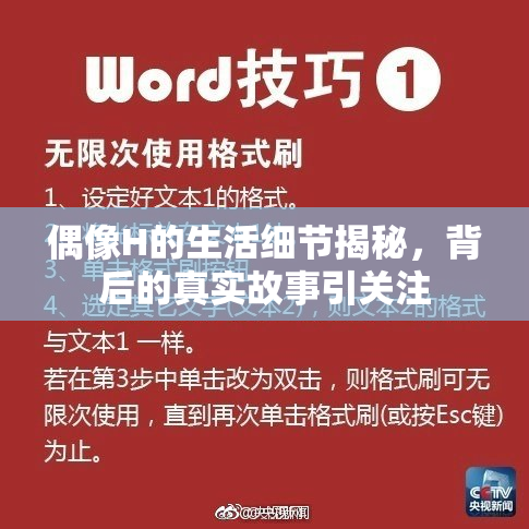 偶像H的生活细节揭秘，背后的真实故事引关注