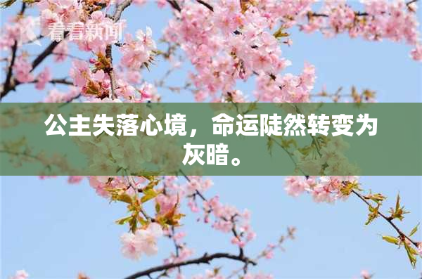 公主失落心境，命运陡然转变为灰暗。