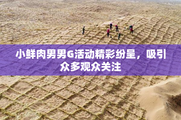 小鲜肉男男G活动精彩纷呈，吸引众多观众关注