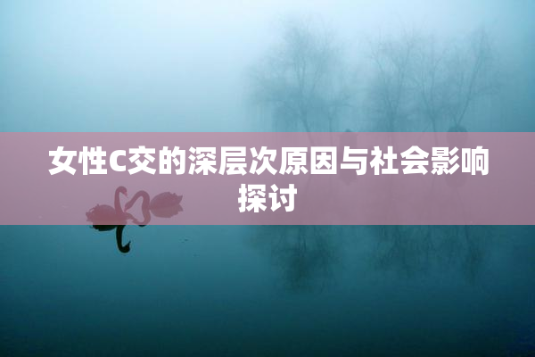 女性C交的深层次原因与社会影响探讨
