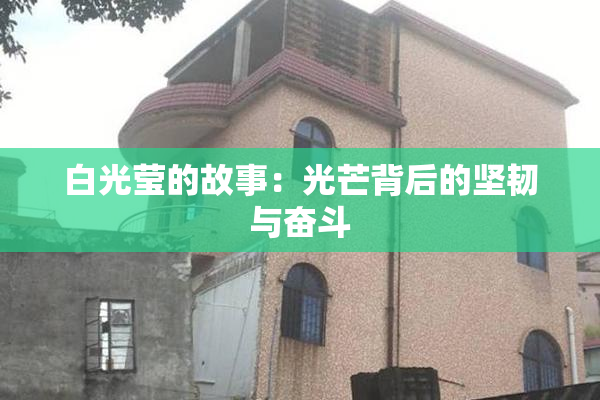 白光莹的故事：光芒背后的坚韧与奋斗
