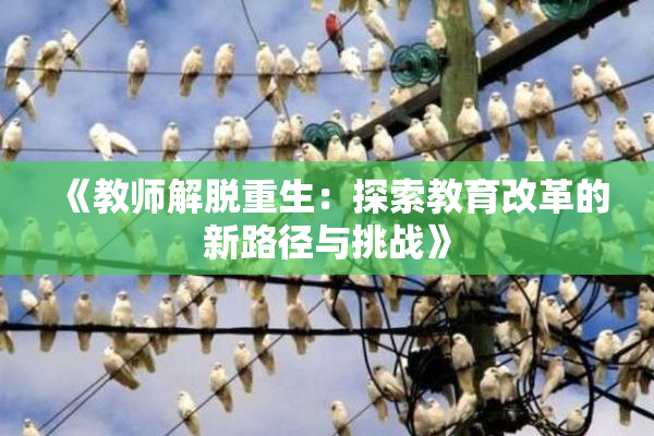 《教师解脱重生：探索教育改革的新路径与挑战》