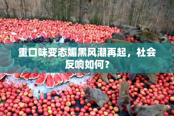 重口味变态媚黑风潮再起，社会反响如何？