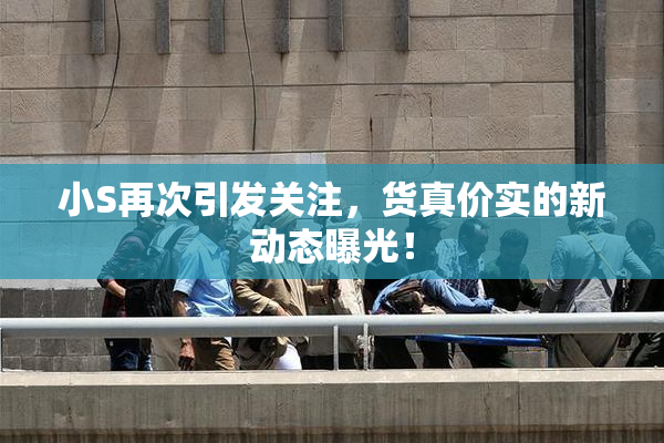 小S再次引发关注，货真价实的新动态曝光！