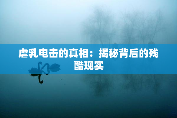 虐乳电击的真相：揭秘背后的残酷现实