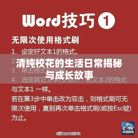 清纯校花的生活日常揭秘与成长故事