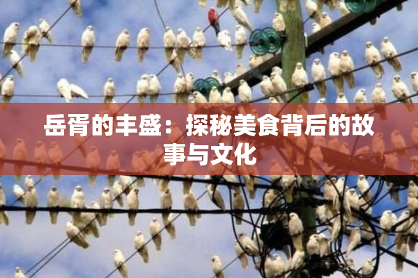 岳胥的丰盛：探秘美食背后的故事与文化