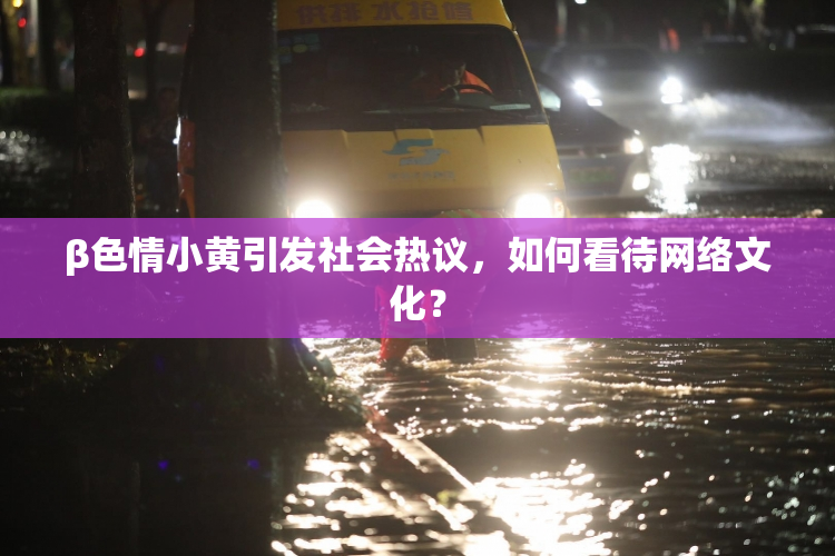 β色情小黄引发社会热议，如何看待网络文化？