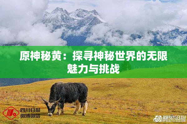 原神秘黄：探寻神秘世界的无限魅力与挑战