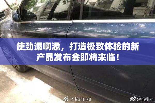使劲添啊添，打造极致体验的新产品发布会即将来临！