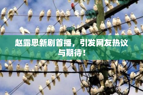 赵露思新剧首播，引发网友热议与期待！