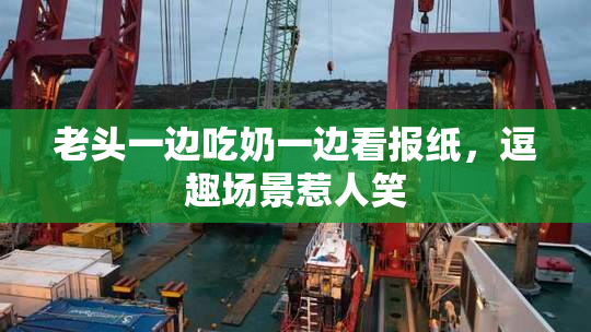 老头一边吃奶一边看报纸，逗趣场景惹人笑