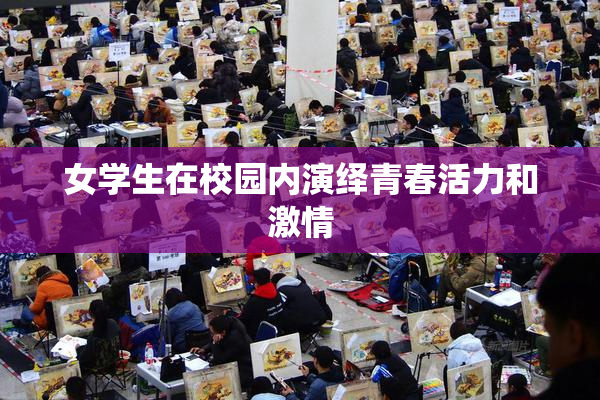 女学生在校园内演绎青春活力和激情