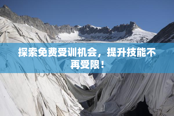 探索免费受训机会，提升技能不再受限！