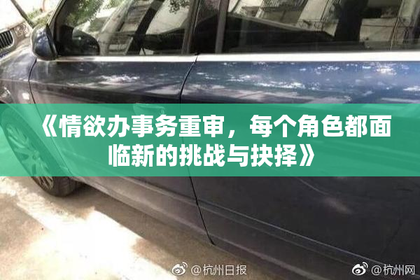 《情欲办事务重审，每个角色都面临新的挑战与抉择》