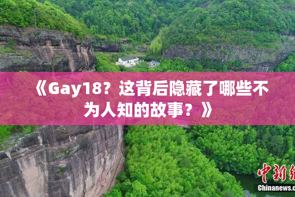 《Gay18？这背后隐藏了哪些不为人知的故事？》