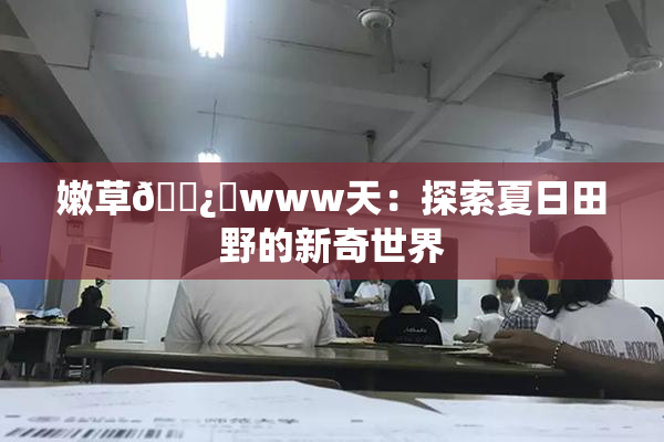 嫩草🌿‌www天：探索夏日田野的新奇世界