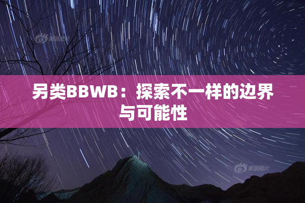 另类BBWB：探索不一样的边界与可能性