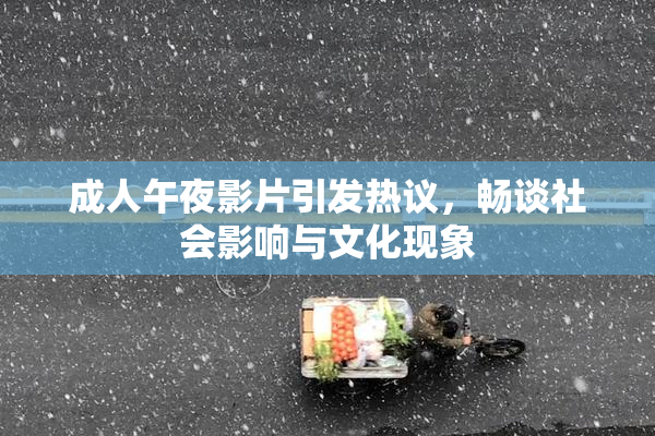 成人午夜影片引发热议，畅谈社会影响与文化现象