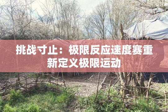 挑战寸止：极限反应速度赛重新定义极限运动