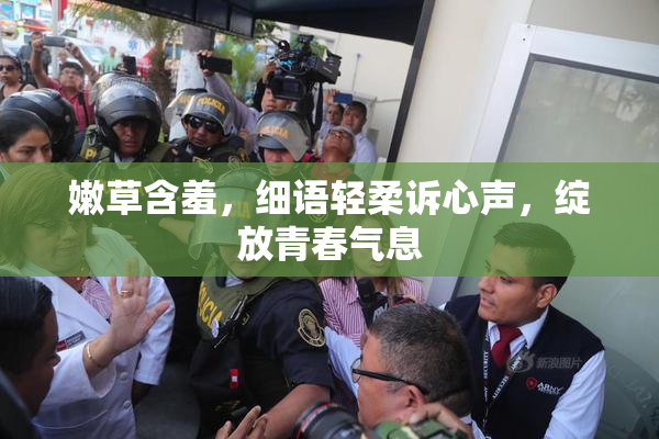 嫩草含羞，细语轻柔诉心声，绽放青春气息
