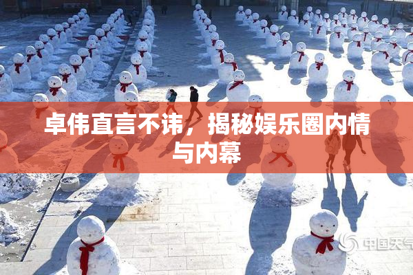 卓伟直言不讳，揭秘娱乐圈内情与内幕
