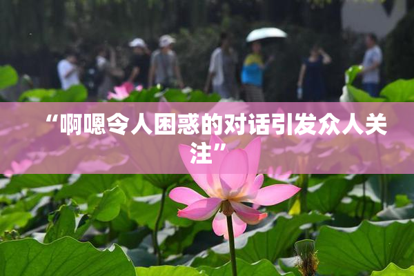 “啊嗯令人困惑的对话引发众人关注”