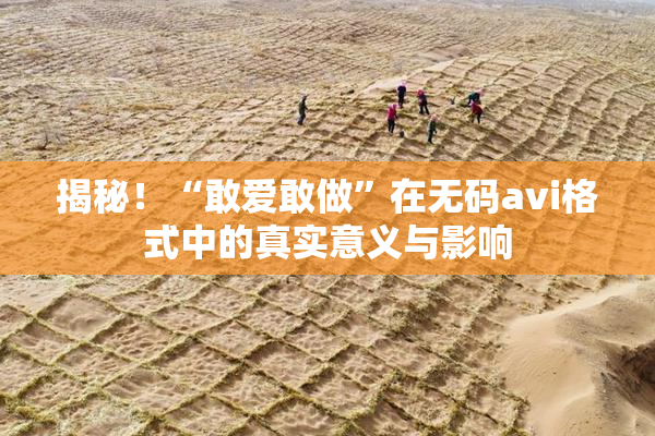 揭秘！“敢爱敢做”在无码avi格式中的真实意义与影响