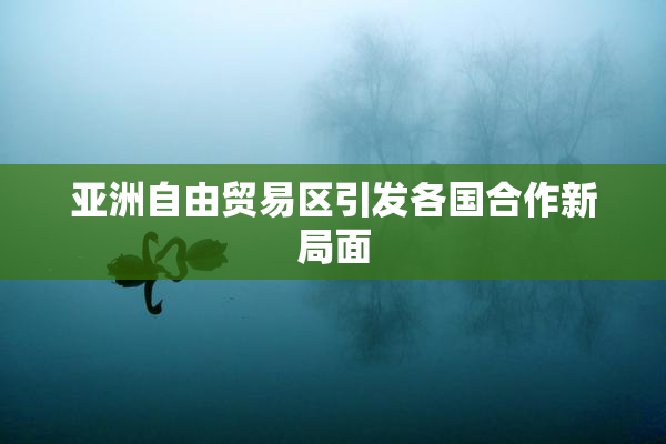 亚洲自由贸易区引发各国合作新局面