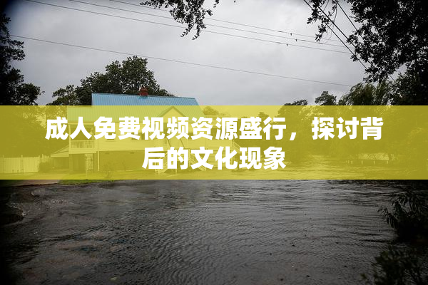 成人免费视频资源盛行，探讨背后的文化现象