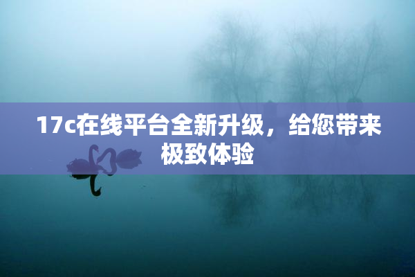 17c在线平台全新升级，给您带来极致体验