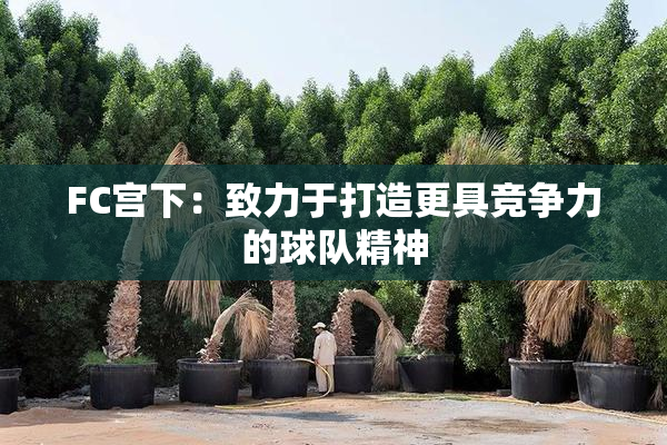 FC宫下：致力于打造更具竞争力的球队精神