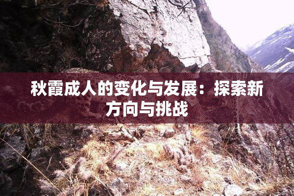 秋霞成人的变化与发展：探索新方向与挑战
