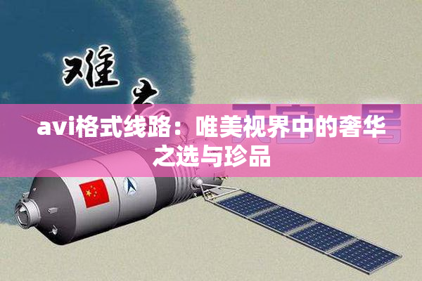 avi格式线路：唯美视界中的奢华之选与珍品