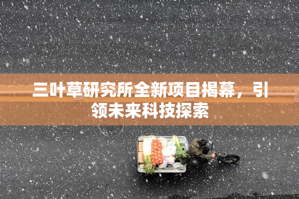 三叶草研究所全新项目揭幕，引领未来科技探索
