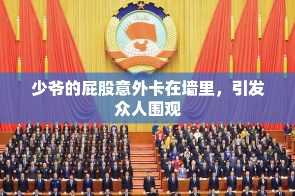 少爷的屁股意外卡在墙里，引发众人围观