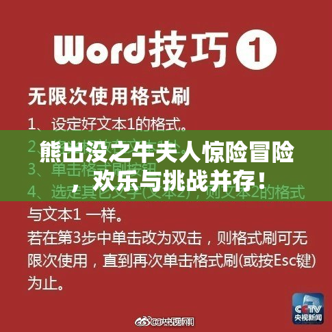 熊出没之牛夫人惊险冒险，欢乐与挑战并存！